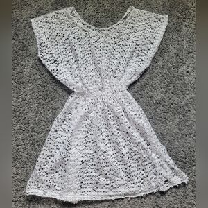 White Crochet Swim Cover-Up Size Small